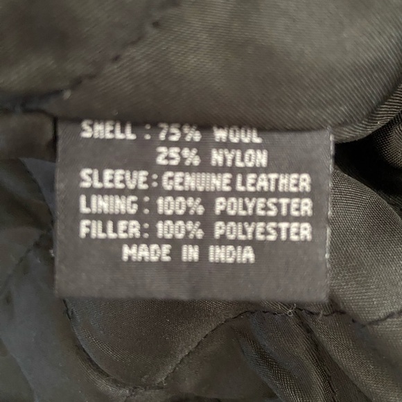 Burke’s Bay Wool and Leather Classic Varsity Jacket. Medium - Picture 2 of 12